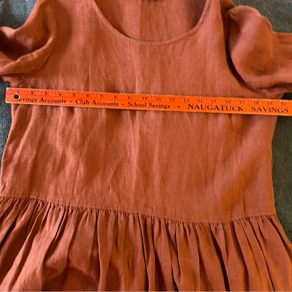 Linenfox Rust Dress - Picture 5 of 7